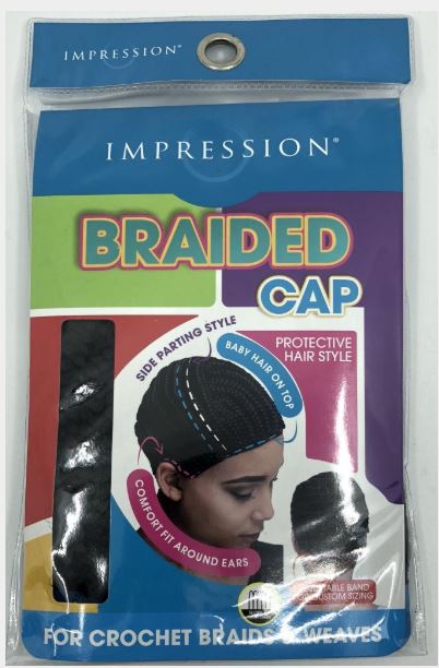 Braided Cap Side Parting (Black)