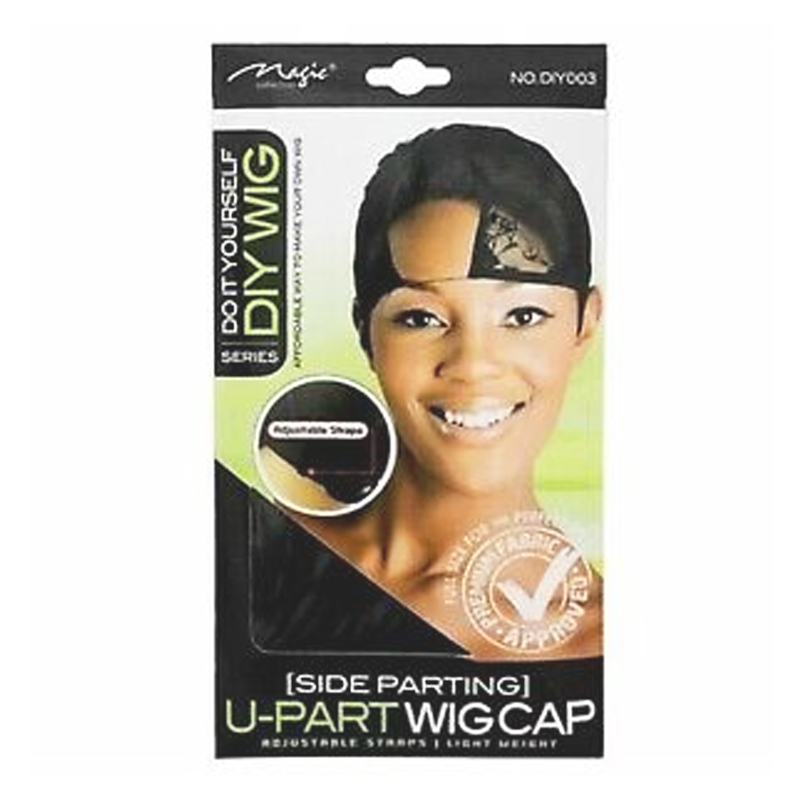 U-Part Wig Cap, Side Parting