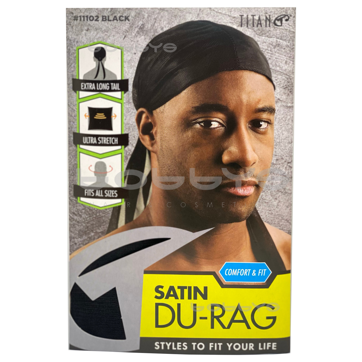 Satin Du-Rag Black