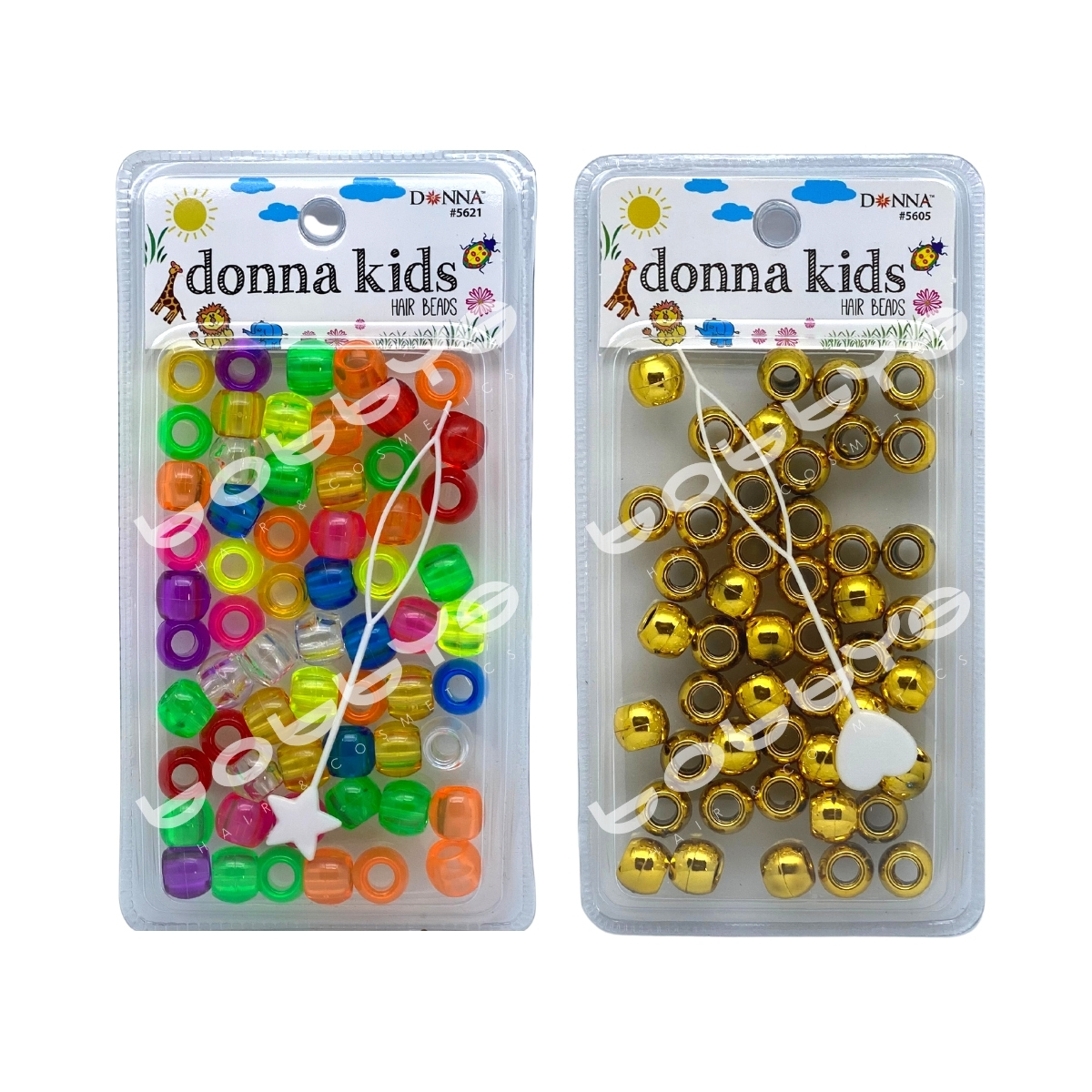 Donna Kids Hair Beads w/ Beader Medium Size