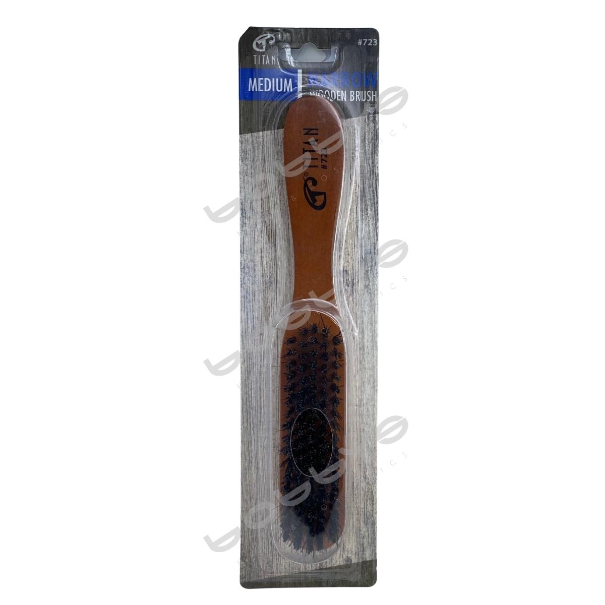 Narrow Wooden Brush Boar Bristle