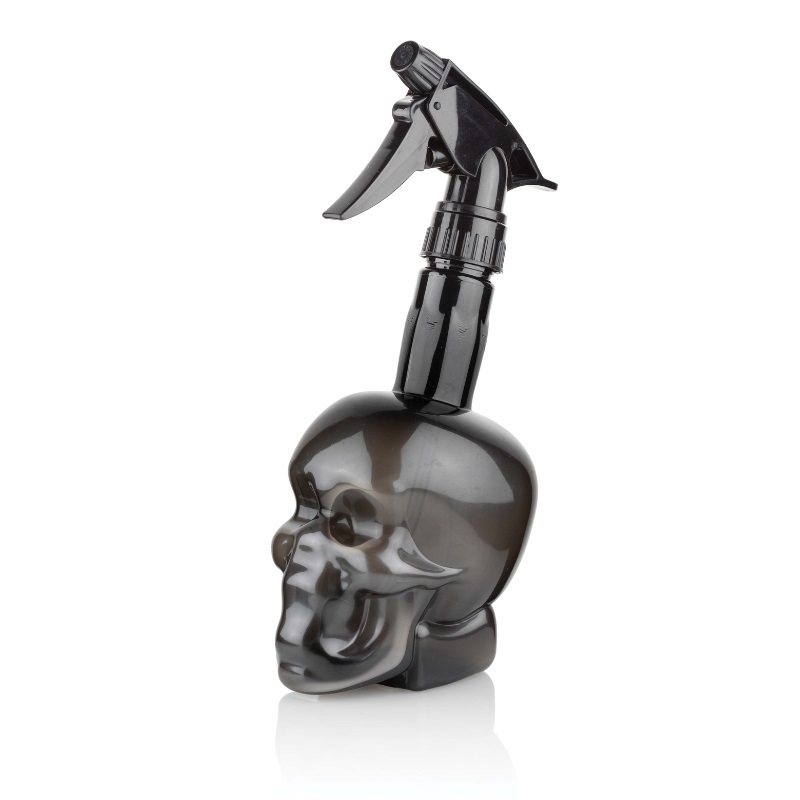 Water Spray Bottle Skull Grey