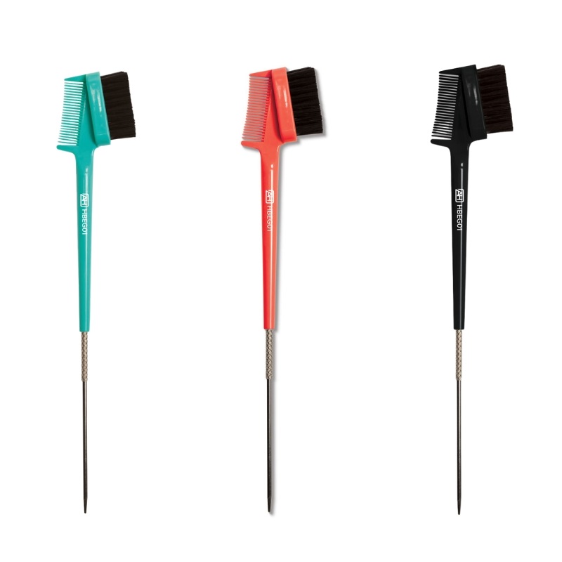 3 in 1 Edge Brush w/ Metal Pin Tail