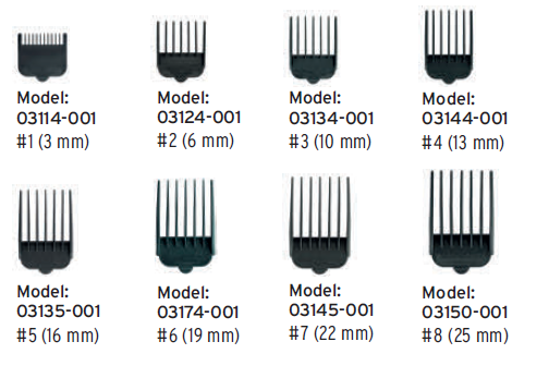 Attachment Combs Nylon