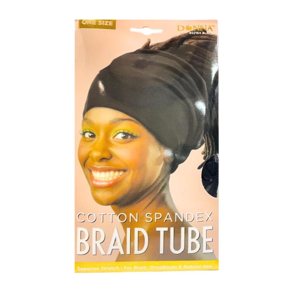 Cotton Spandex Braid Tube - Black