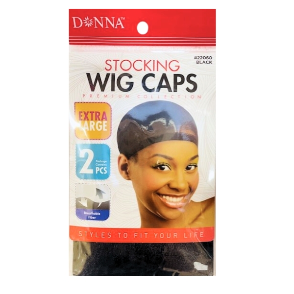 Extra Large Stocking Wig Cap - Black